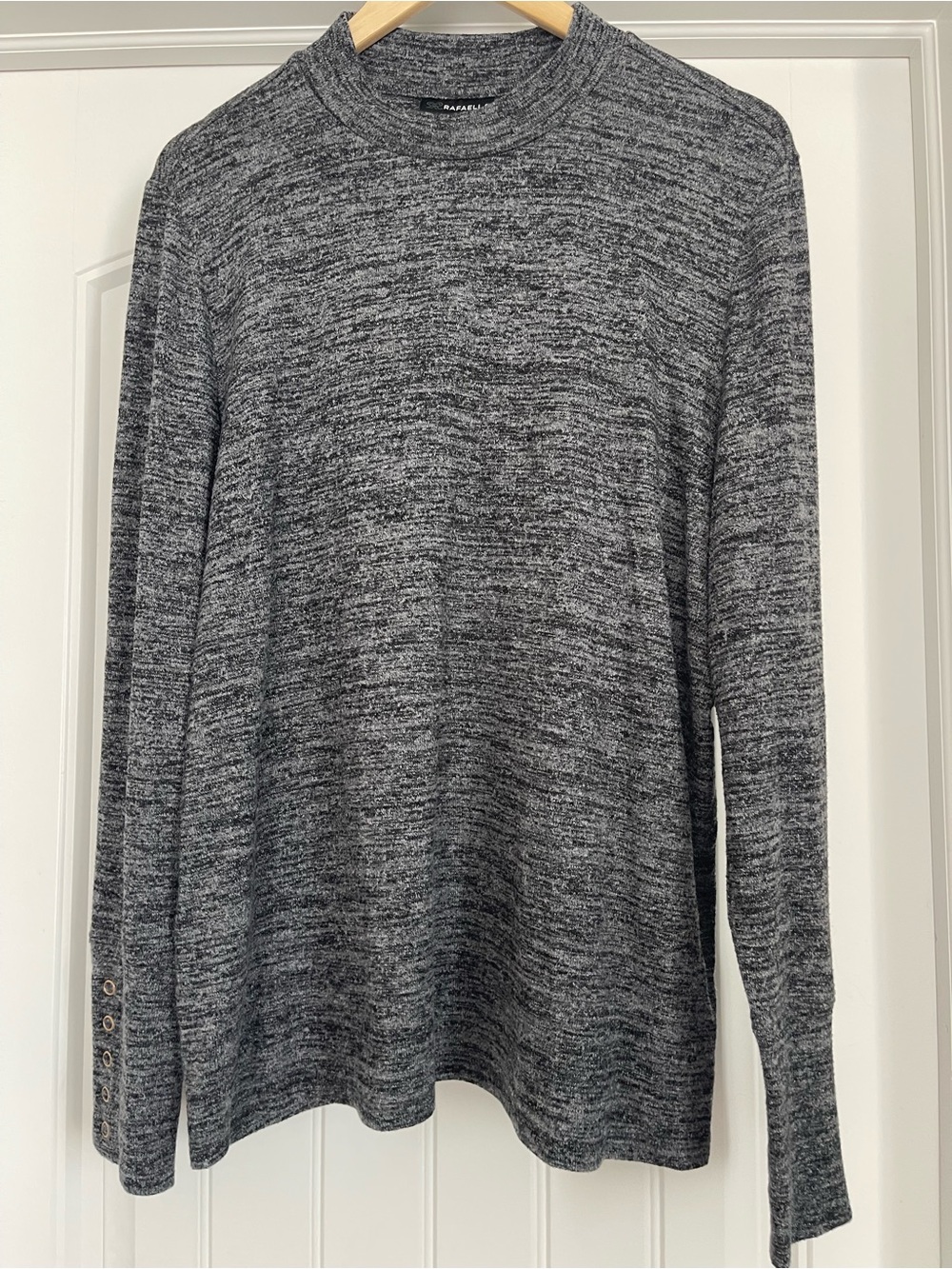 Rafaella Gray Marled Crewneck Sweater